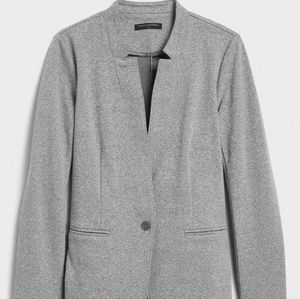 Classic knit twill inverted collar Blazer